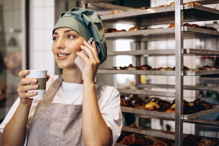 Small business owner in a bakery